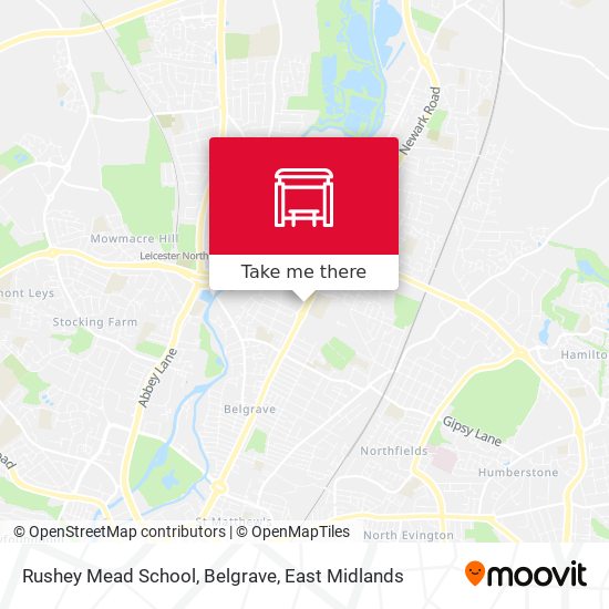 Rushey Mead School, Belgrave map