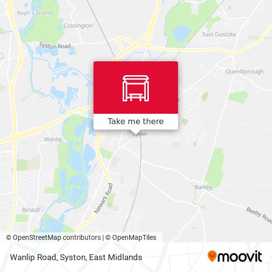 Wanlip Road, Syston map