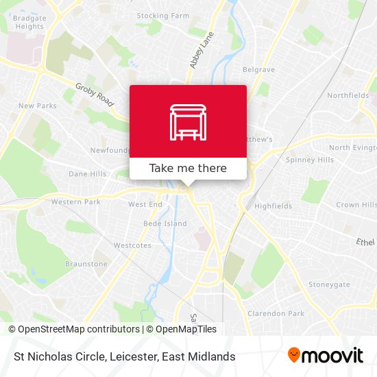 St Nicholas Circle, Leicester map