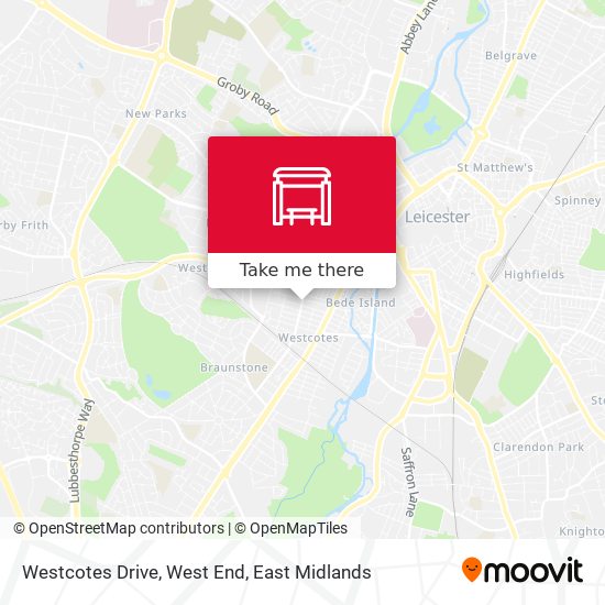 Westcotes Drive, West End map