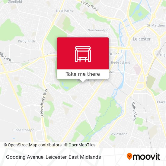 Gooding Avenue, Leicester map