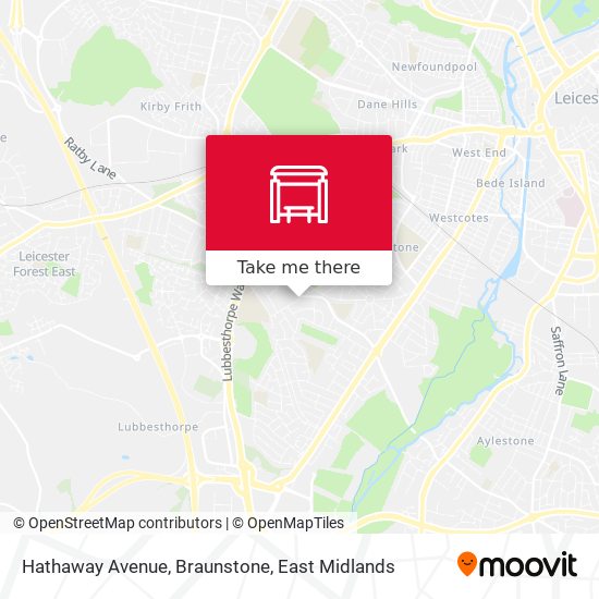 Hathaway Avenue, Braunstone map