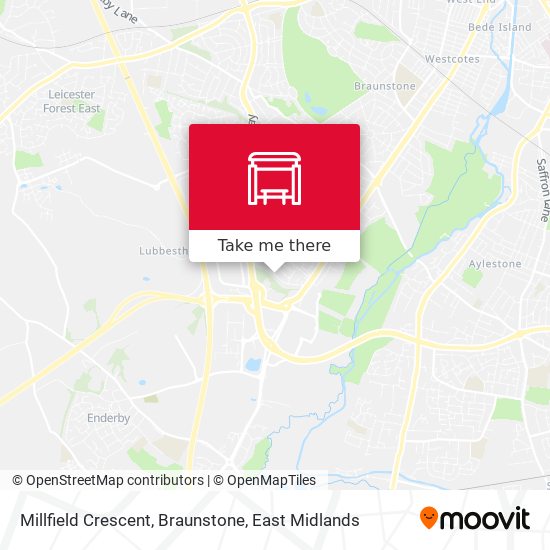 Millfield Crescent, Braunstone map
