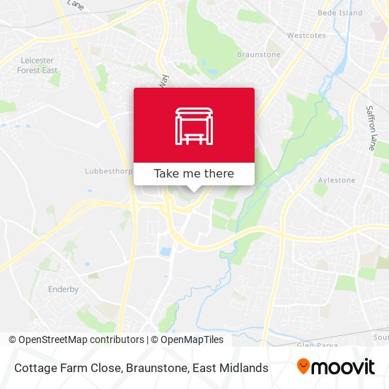 Cottage Farm Close, Braunstone map