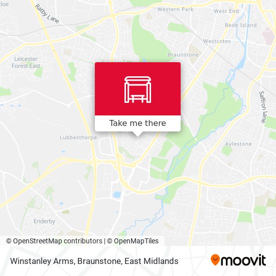 Winstanley Arms, Braunstone map