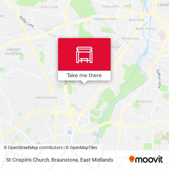 St Crispin's Church, Braunstone map