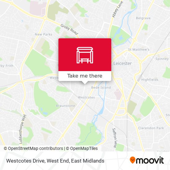 Westcotes Drive, West End map