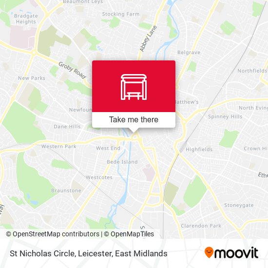 St Nicholas Circle, Leicester map