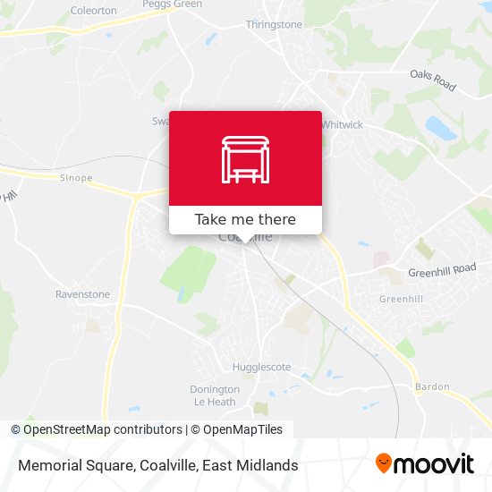 Memorial Square, Coalville map