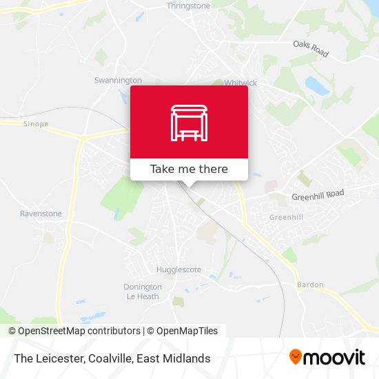 The Leicester, Coalville map