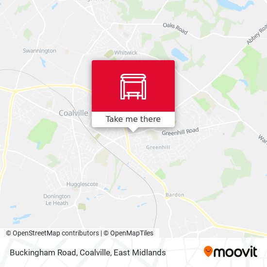 Buckingham Road, Coalville map