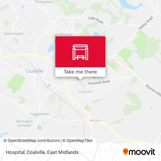 Hospital, Coalville map