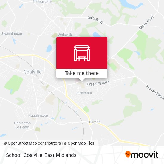 School, Coalville map