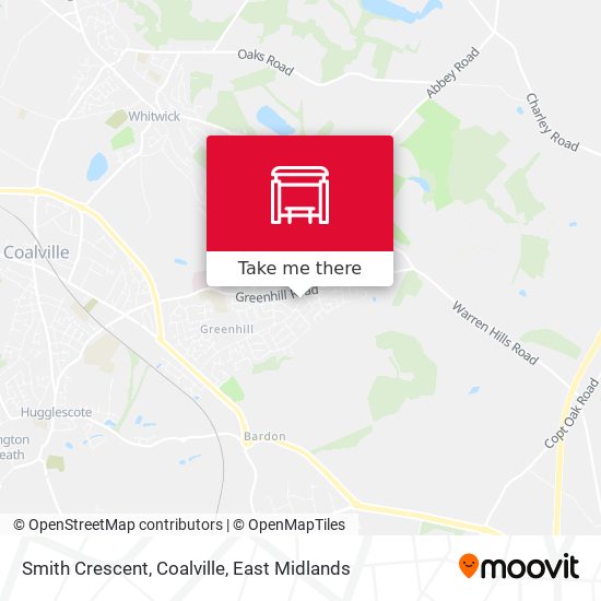 Smith Crescent, Coalville map