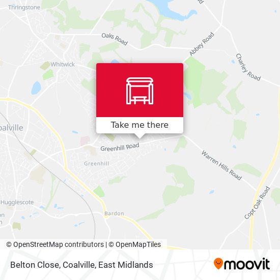 Belton Close, Coalville map