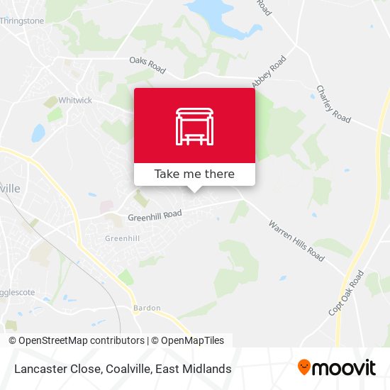 Lancaster Close, Coalville map