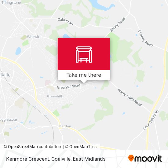 Kenmore Crescent, Coalville map