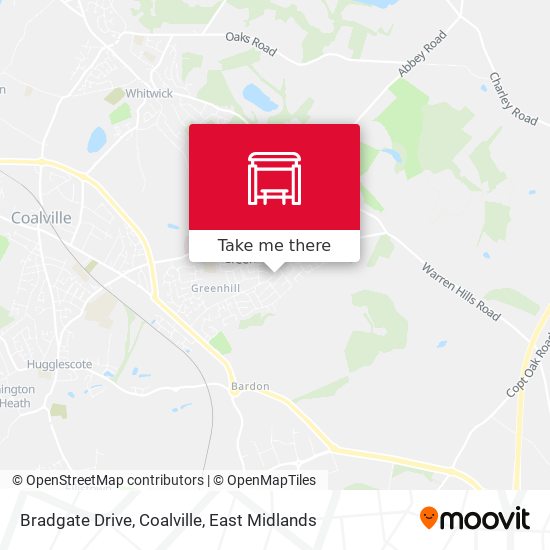 Bradgate Drive, Coalville map