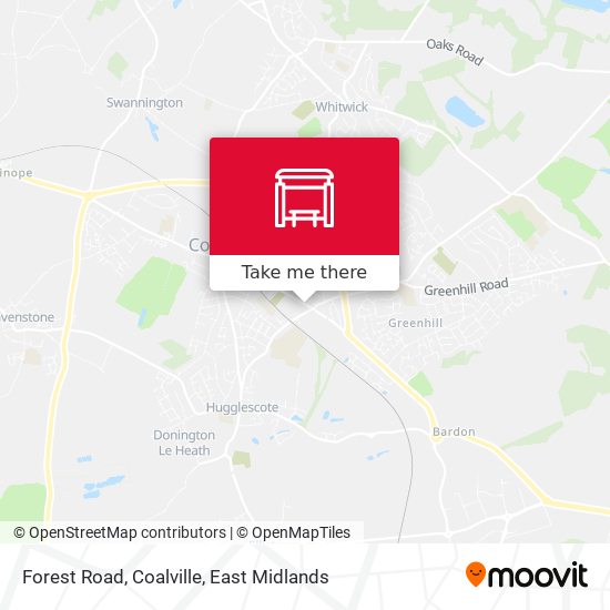 Forest Road, Coalville map