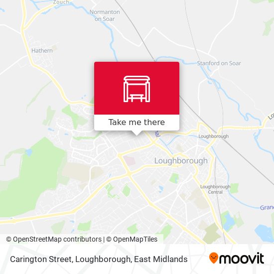 Carington Street, Loughborough map