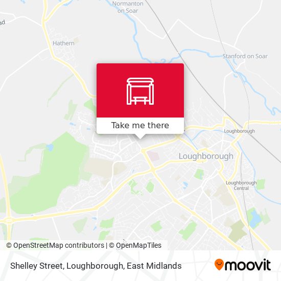 Shelley Street, Loughborough map