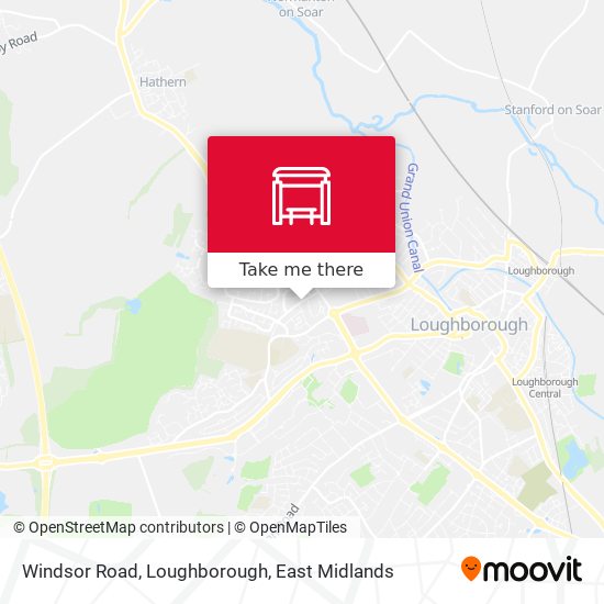 Windsor Road, Loughborough map