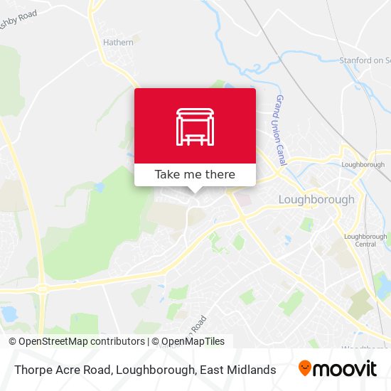 Thorpe Acre Road, Loughborough map