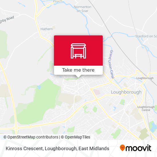 Kinross Crescent, Loughborough map
