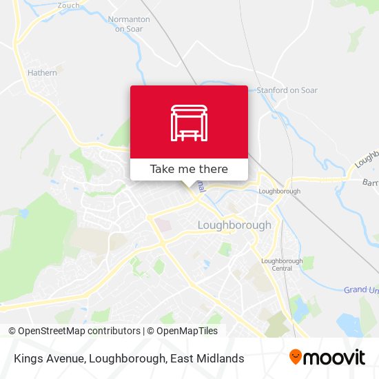 Kings Avenue, Loughborough map