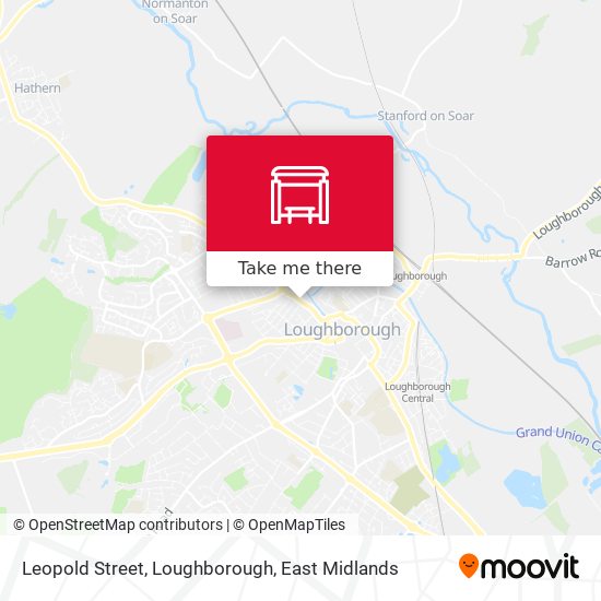 Leopold Street, Loughborough map