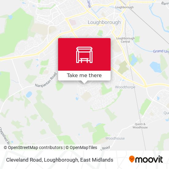 Cleveland Road, Loughborough map
