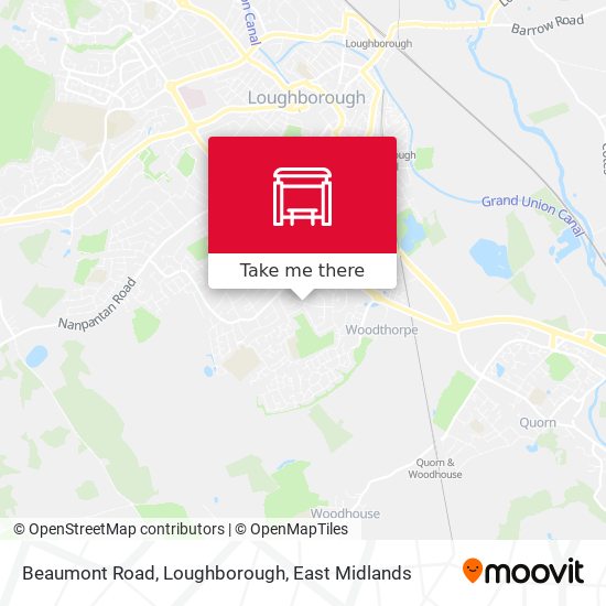 Beaumont Road, Loughborough map