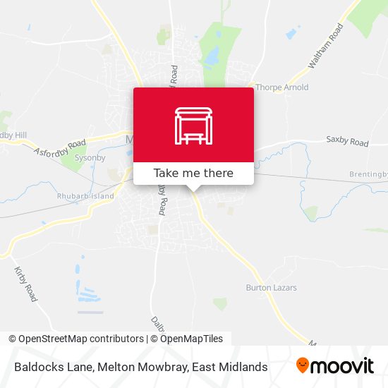 Baldocks Lane, Melton Mowbray map