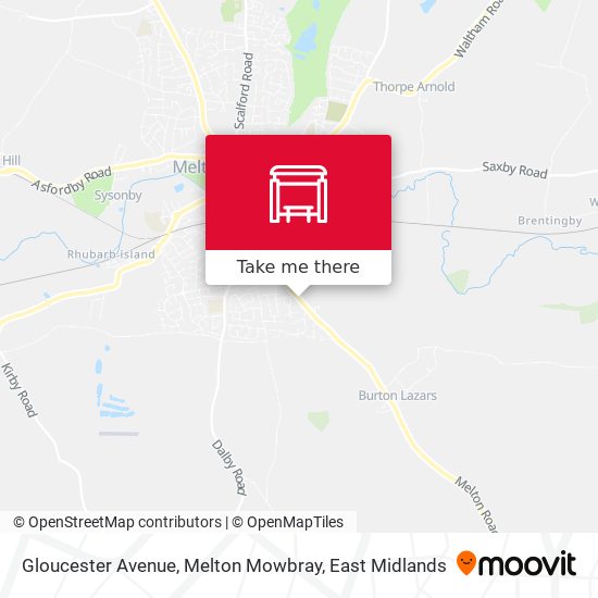 Gloucester Avenue, Melton Mowbray map