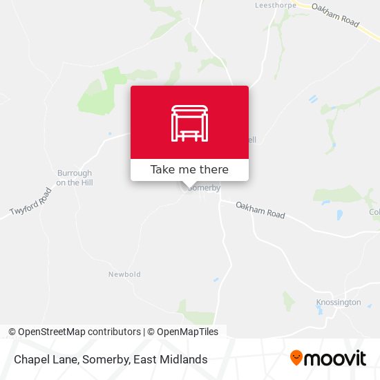 Chapel Lane, Somerby map