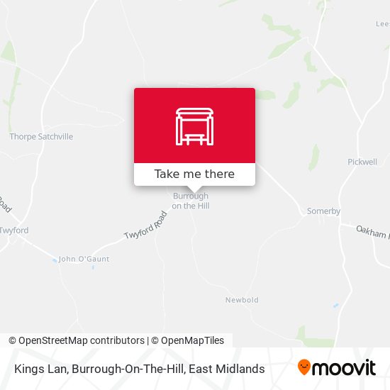 Kings Lan, Burrough-On-The-Hill map