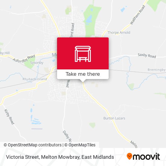Victoria Street, Melton Mowbray map