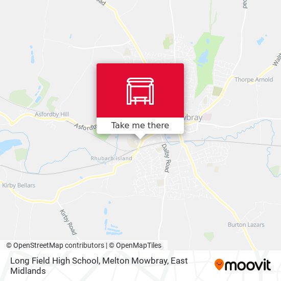 Long Field High School, Melton Mowbray map