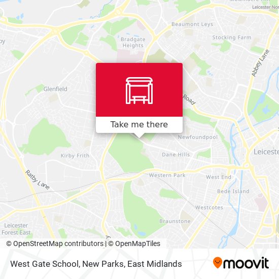 West Gate School, New Parks map