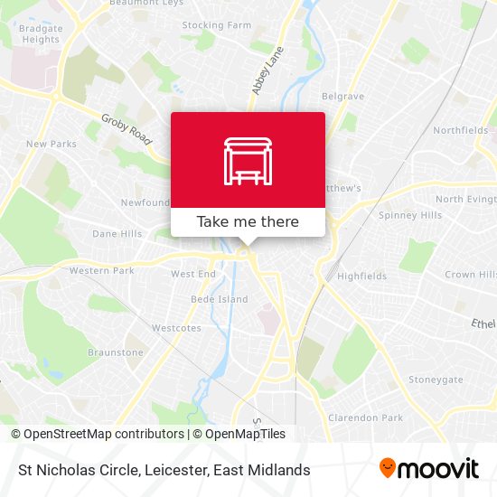 St Nicholas Circle, Leicester map
