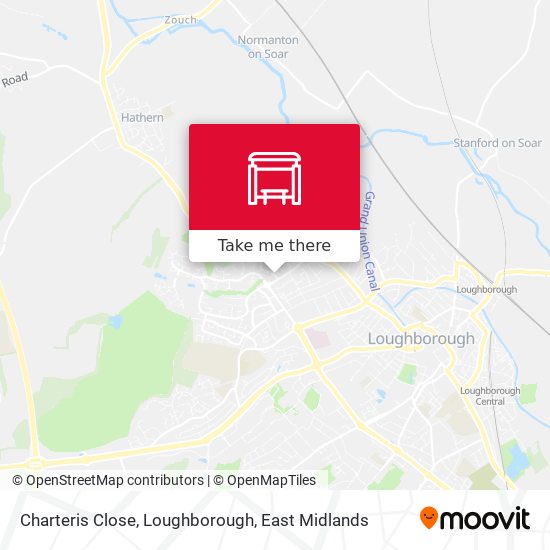 Charteris Close, Loughborough map