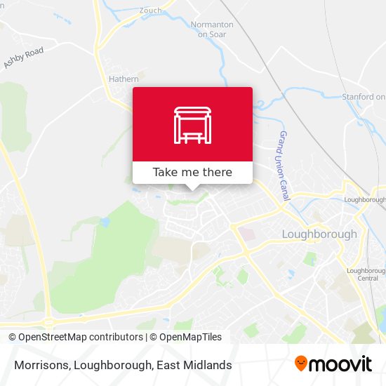 Morrisons, Loughborough map