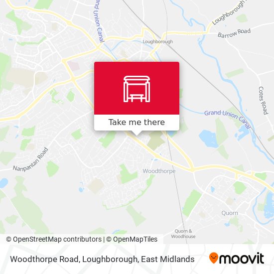 Woodthorpe Road, Loughborough map