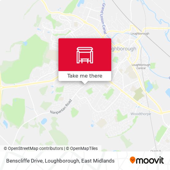 Benscliffe Drive, Loughborough map