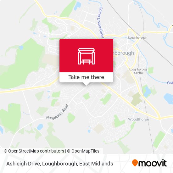 Ashleigh Drive, Loughborough map