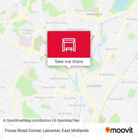 Fosse Road Corner, Leicester map