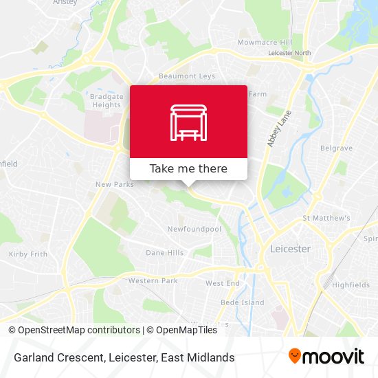 Garland Crescent, Leicester map