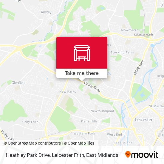 Heathley Park Drive, Leicester Frith map