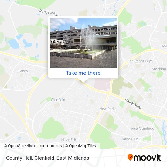 County Hall, Glenfield map