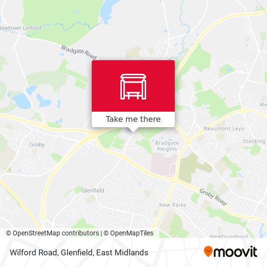 Wilford Road, Glenfield map